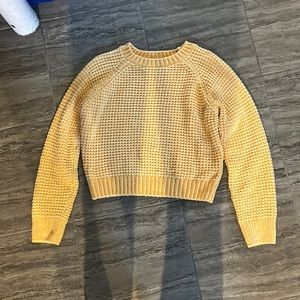 yellow knit sweater